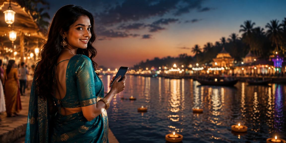 Mobile payment access in Goa Beach setting