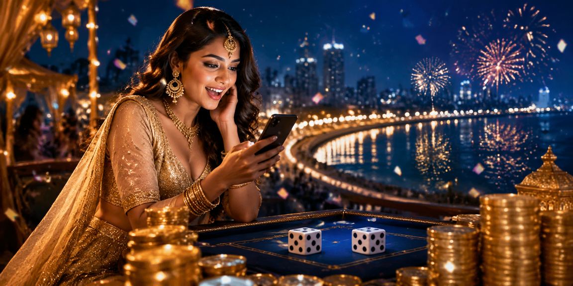 Mobile gaming interface demonstration scene in Mumbai